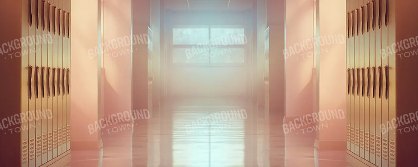 Orange And Pink Pastel Lockers 20’x8’ UltraCloth (240 x 96 inch) Backdrop