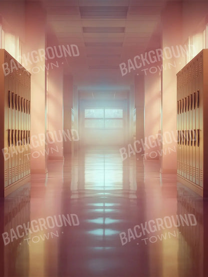 Orange And Pink Pastel Lockers 5’x6’8 Fleece (60 x 80 inch) Backdrop