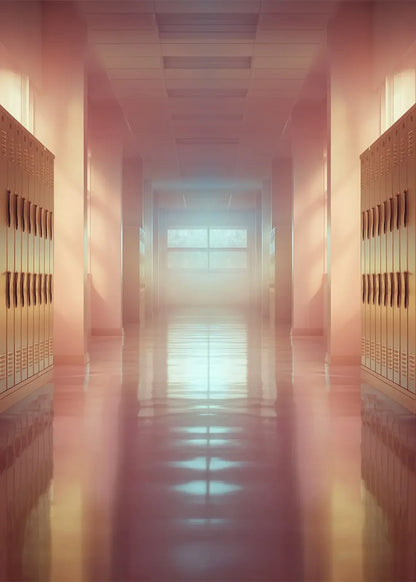 Orange And Pink Pastel Lockers 5’x7’ UltraCloth (60 x 84 inch) Backdrop