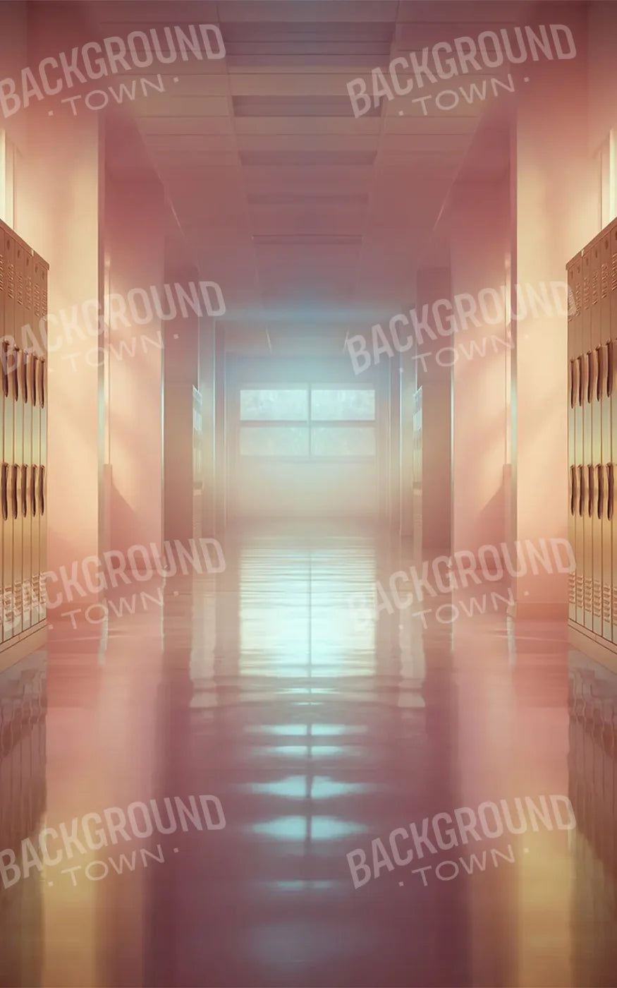 Orange And Pink Pastel Lockers 5’x8’ UltraCloth (60 x 96 inch) Backdrop