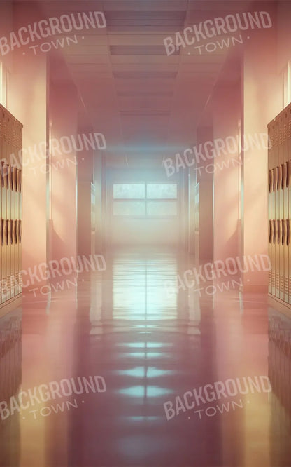 Orange And Pink Pastel Lockers 5’x8’ UltraCloth (60 x 96 inch) Backdrop
