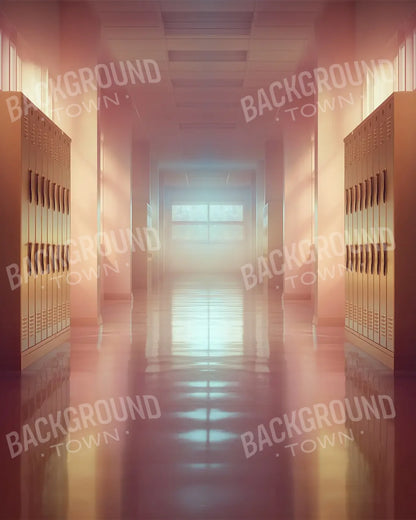 Orange And Pink Pastel Lockers 8’x10’ Fleece (96 x 120 inch) Backdrop