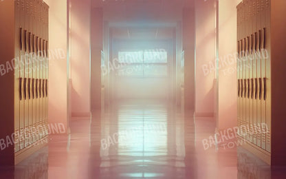 Orange And Pink Pastel Lockers 8’x5’ UltraCloth (96 x 60 inch) Backdrop