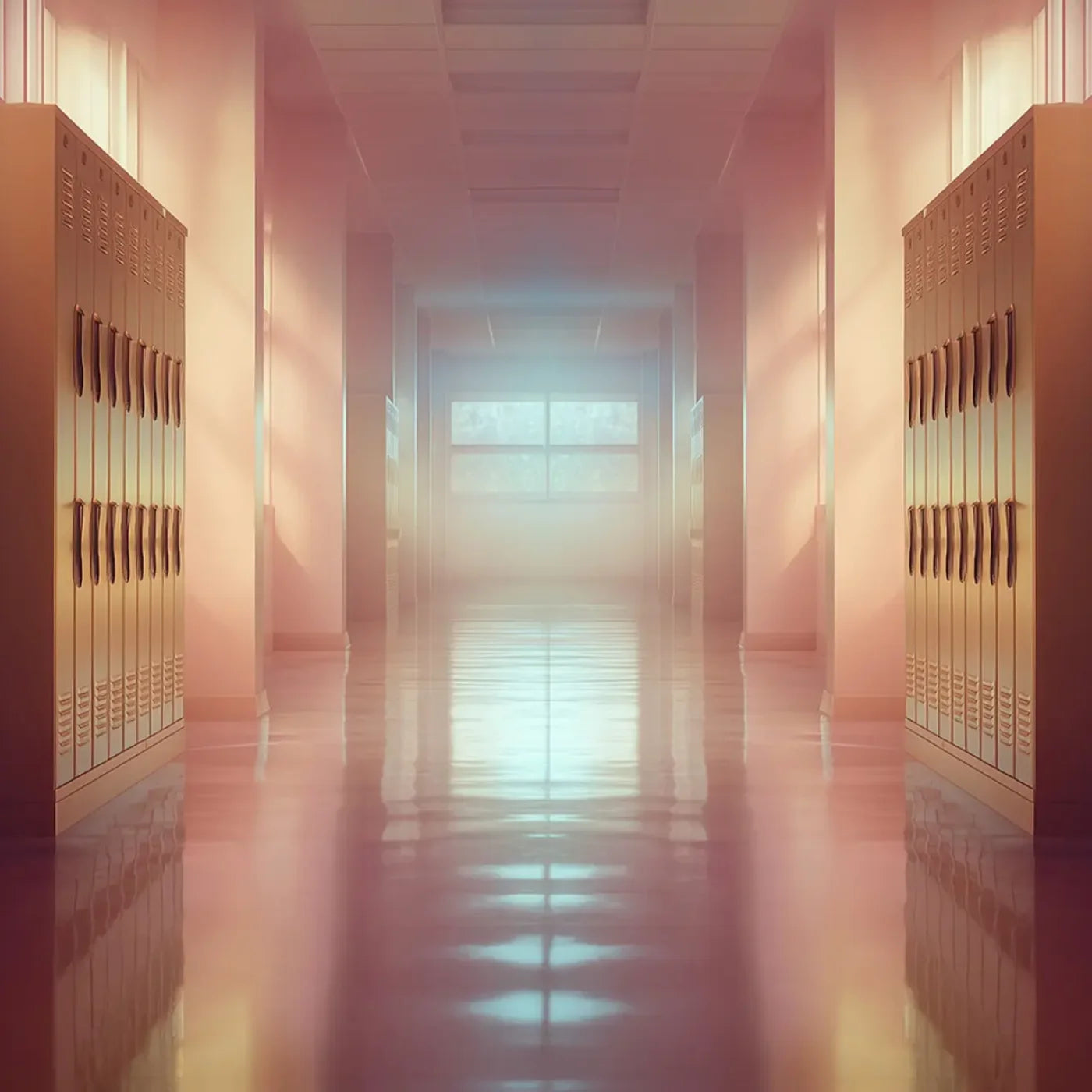 Orange And Pink Pastel Lockers 8’x8’ Fleece (96 x 96 inch) Backdrop