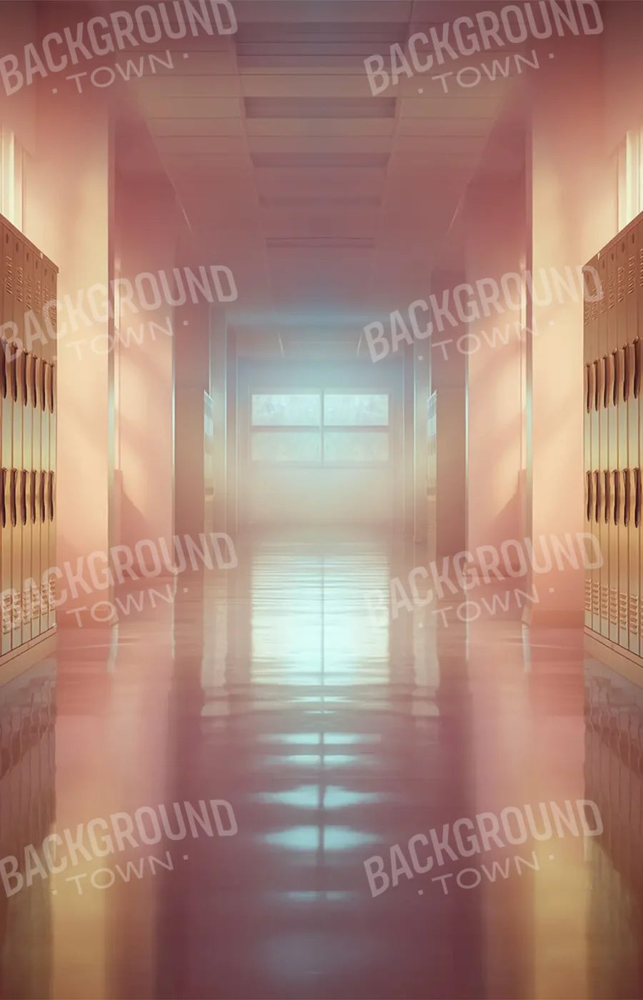 Orange And Pink Pastel Lockers 9’x14’ UltraCloth (108 x 168 inch) Backdrop