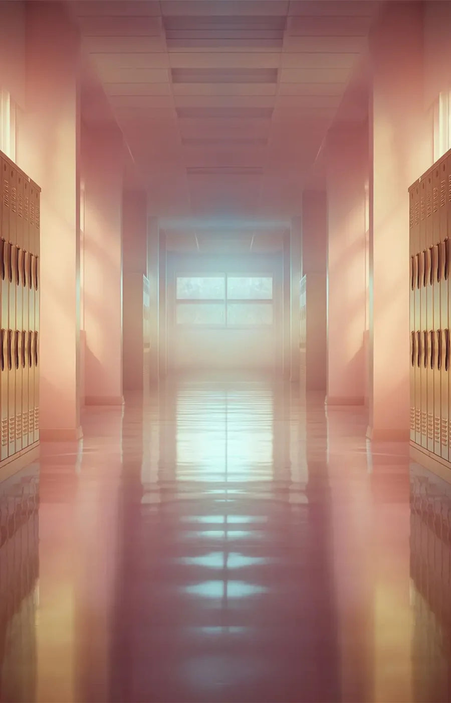 Orange And Pink Pastel Lockers 9’x14’ UltraCloth (108 x 168 inch) Backdrop