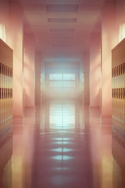 Orange And Pink Pastel Lockers 8’x12’ UltraCloth (96 x 144 inch) Backdrop