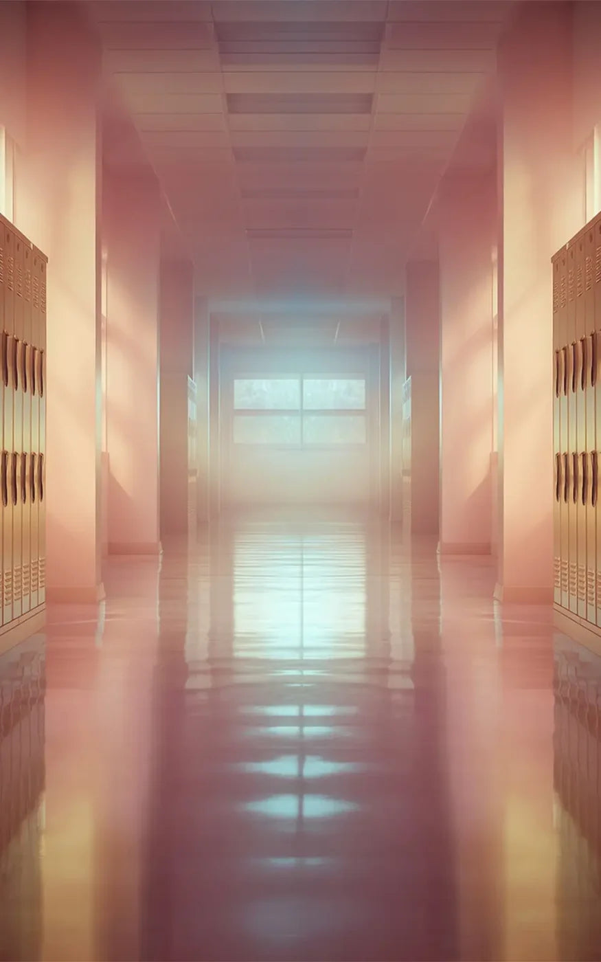 Orange And Pink Pastel Lockers 10’x16’ UltraCloth (120 x 192 inch) Backdrop