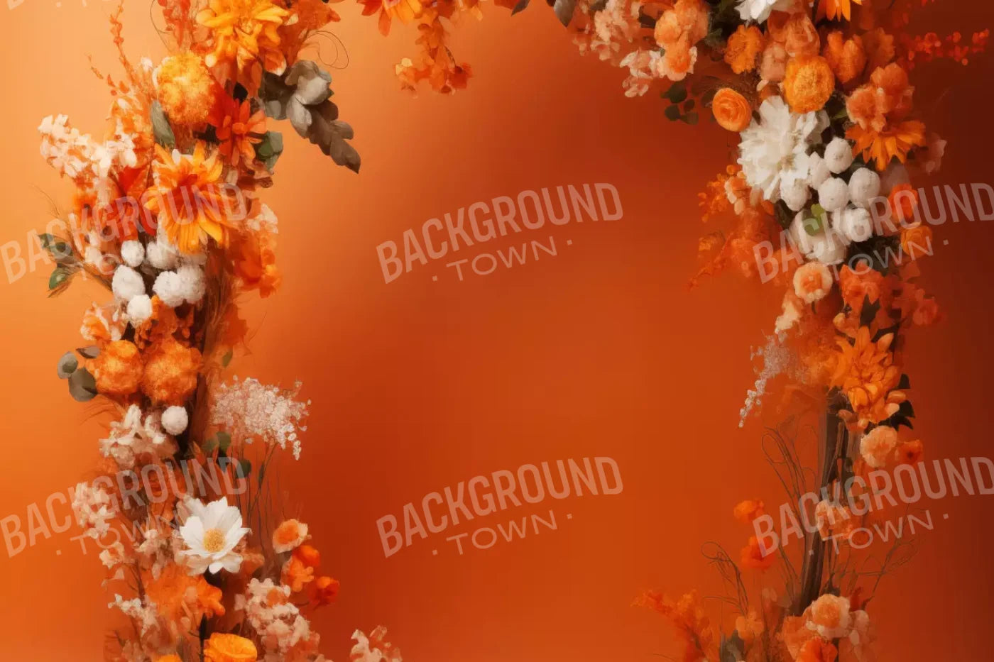 Orange Studio Floral Arch 12’X8’ Ultracloth (144 X 96 Inch) Backdrop