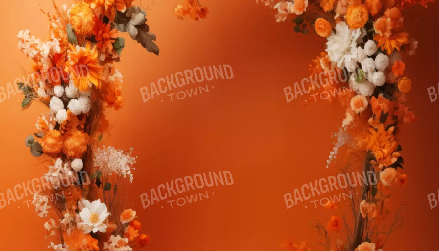 Orange Studio Floral Arch 14’X8’ Ultracloth (168 X 96 Inch) Backdrop