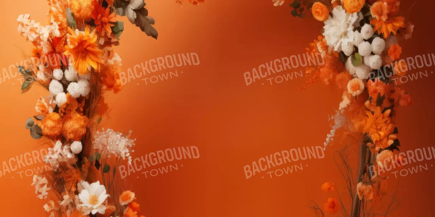 Orange Studio Floral Arch 16’X8’ Ultracloth (192 X 96 Inch) Backdrop