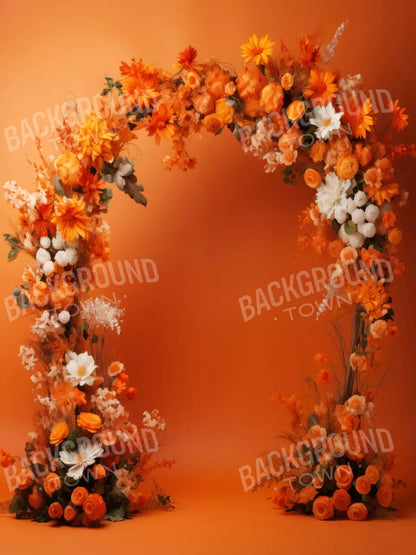 Orange Studio Floral Arch 5’X6’8 Fleece (60 X 80 Inch) Backdrop
