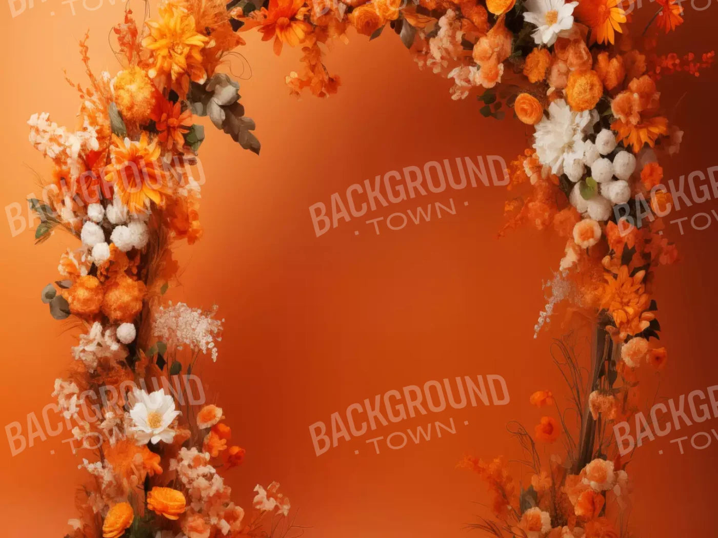 Orange Studio Floral Arch 6’8X5’ Fleece (80 X 60 Inch) Backdrop