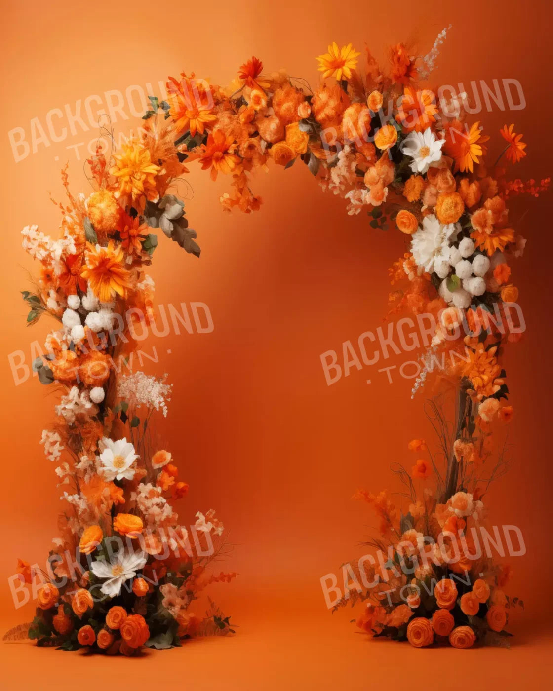 Orange Studio Floral Arch 8’X10’ Fleece (96 X 120 Inch) Backdrop