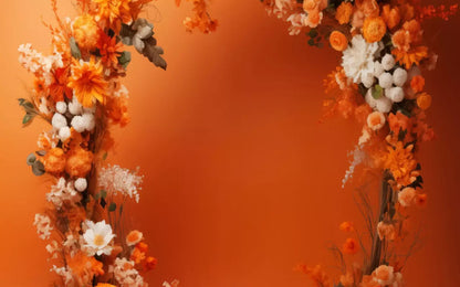 Orange Studio Floral Arch Backdrop