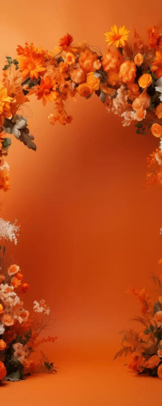 Orange Studio Floral Arch Backdrop