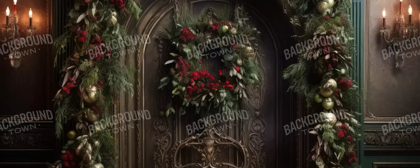 Ornate Christmas Arch 20’X8’ Ultracloth (240 X 96 Inch) Backdrop