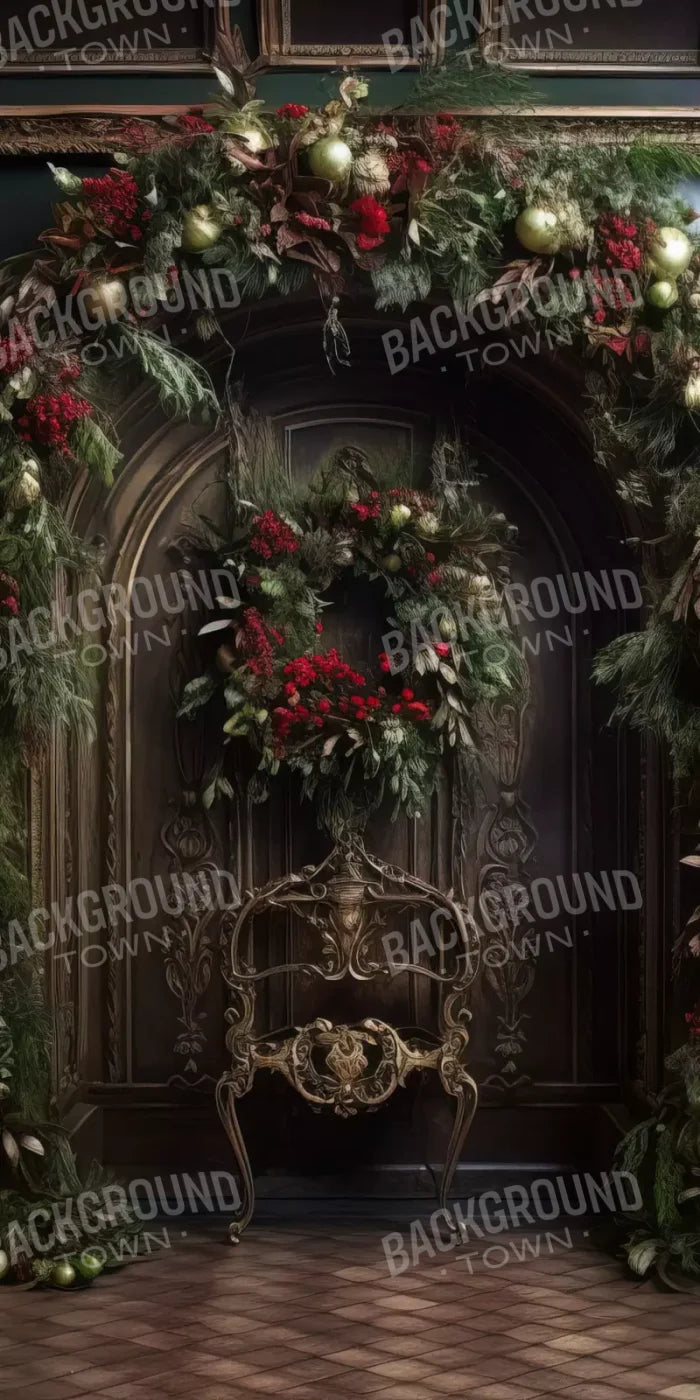 Ornate Christmas Arch 8’X16’ Ultracloth (96 X 192 Inch) Backdrop