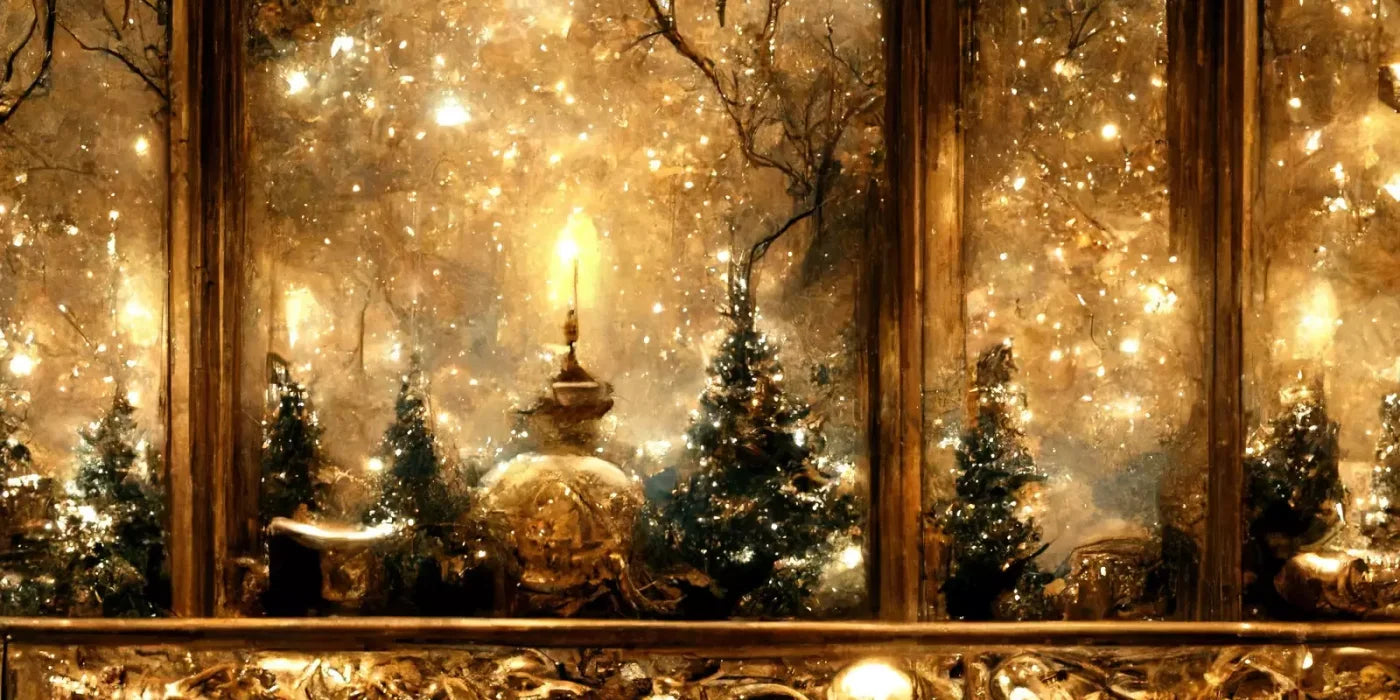 Ornate Holiday Windsill 16’X8’ Ultracloth (192 X 96 Inch) Backdrop