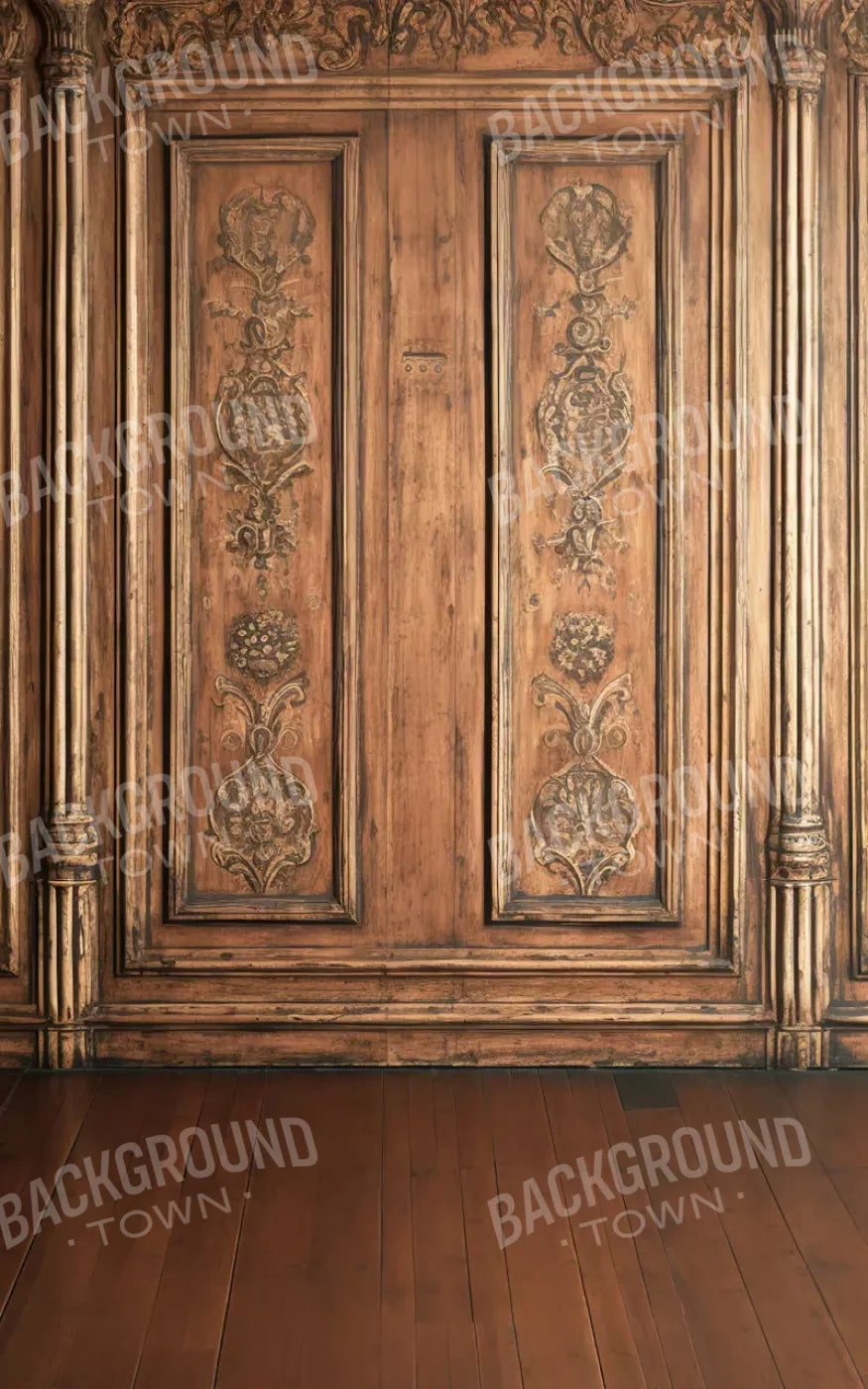 Ornate Wood Wall 10’X16’ Ultracloth (120 X 192 Inch) Backdrop