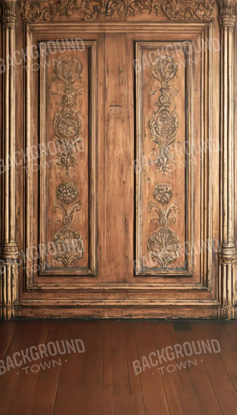 Ornate Wood Wall 8’X14’ Ultracloth (96 X 168 Inch) Backdrop
