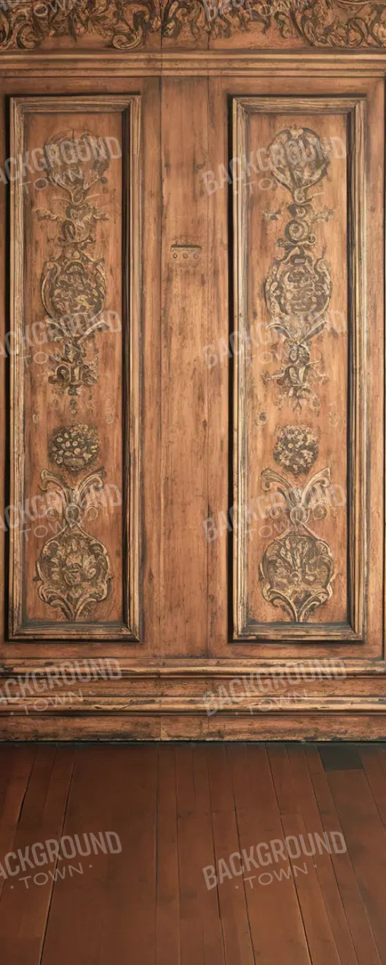 Ornate Wood Wall 8’X20’ Ultracloth (96 X 240 Inch) Backdrop