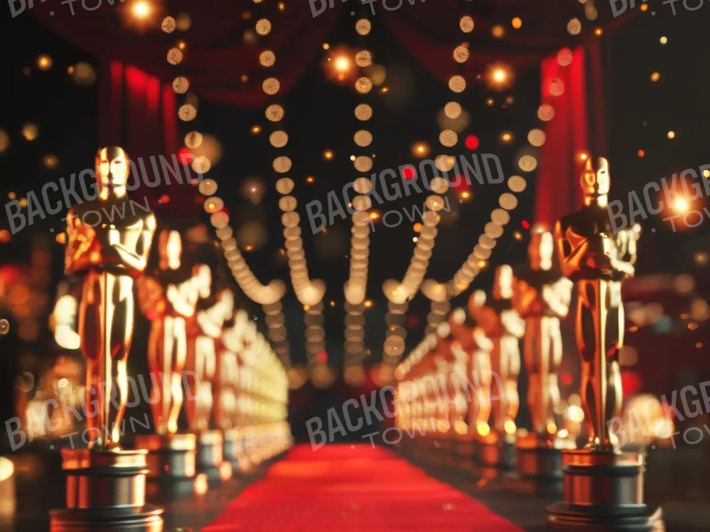 Oscar Night Red Carpet 8’x6’ Fleece (96 x 72 inch) Backdrop