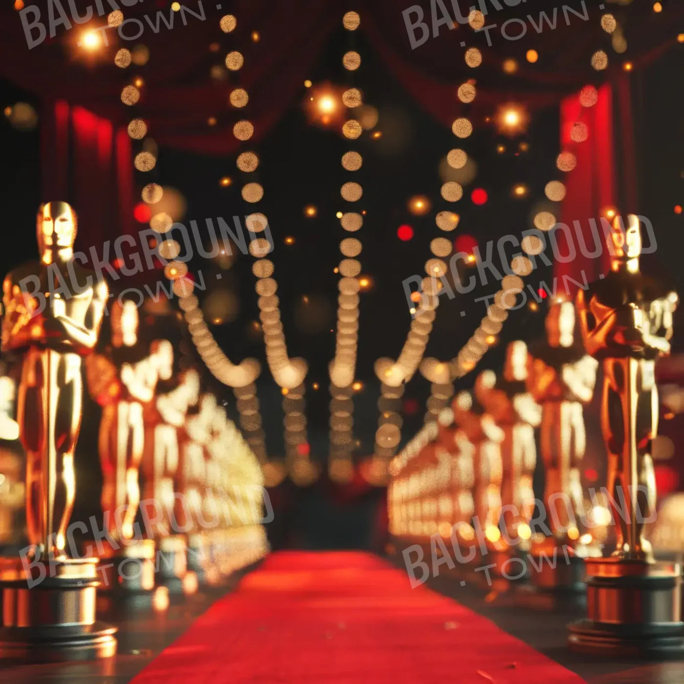 Oscar Night Red Carpet 8’x8’ Fleece (96 x 96 inch) Backdrop