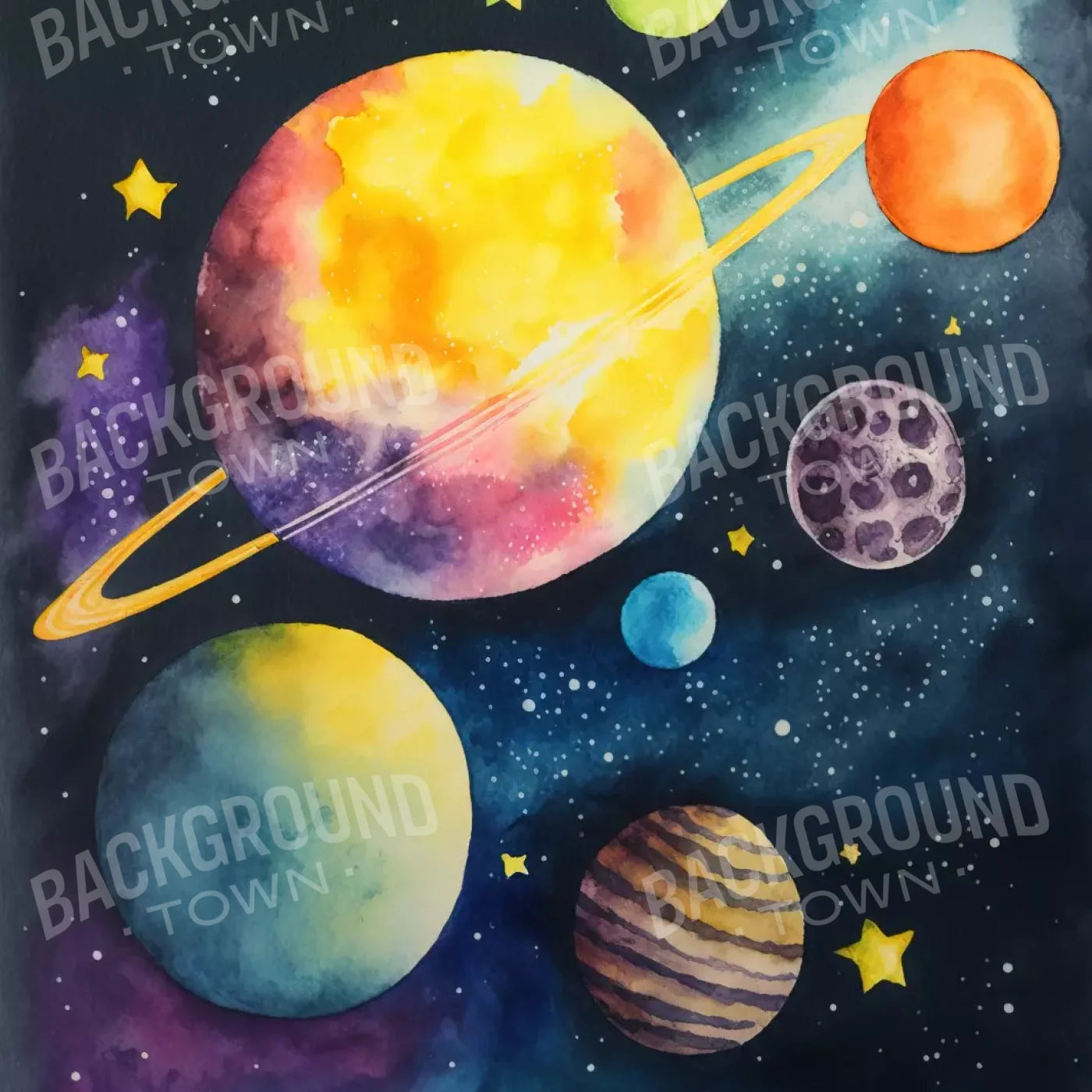 Over Space 10’X10’ Ultracloth (120 X Inch) Backdrop