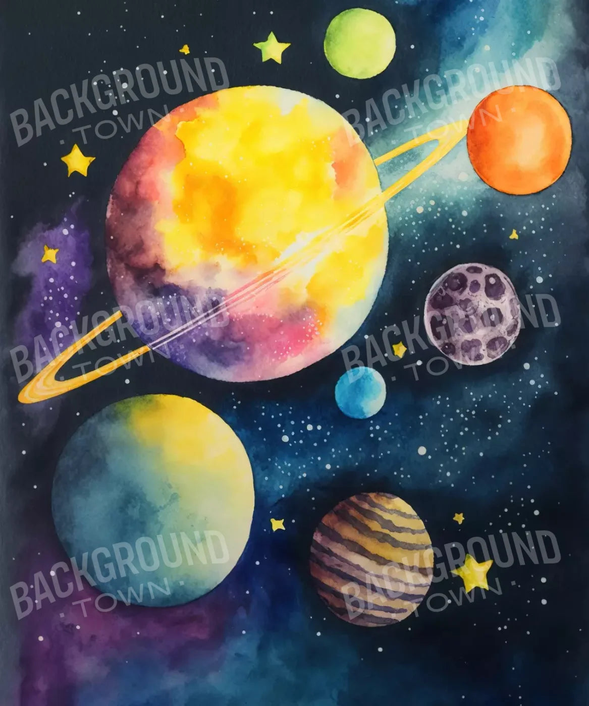 Over Space 10’X12’ Ultracloth (120 X 144 Inch) Backdrop