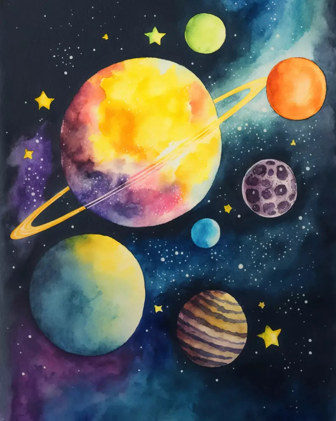 Over Space 8’X10’ Fleece (96 X 120 Inch) Backdrop