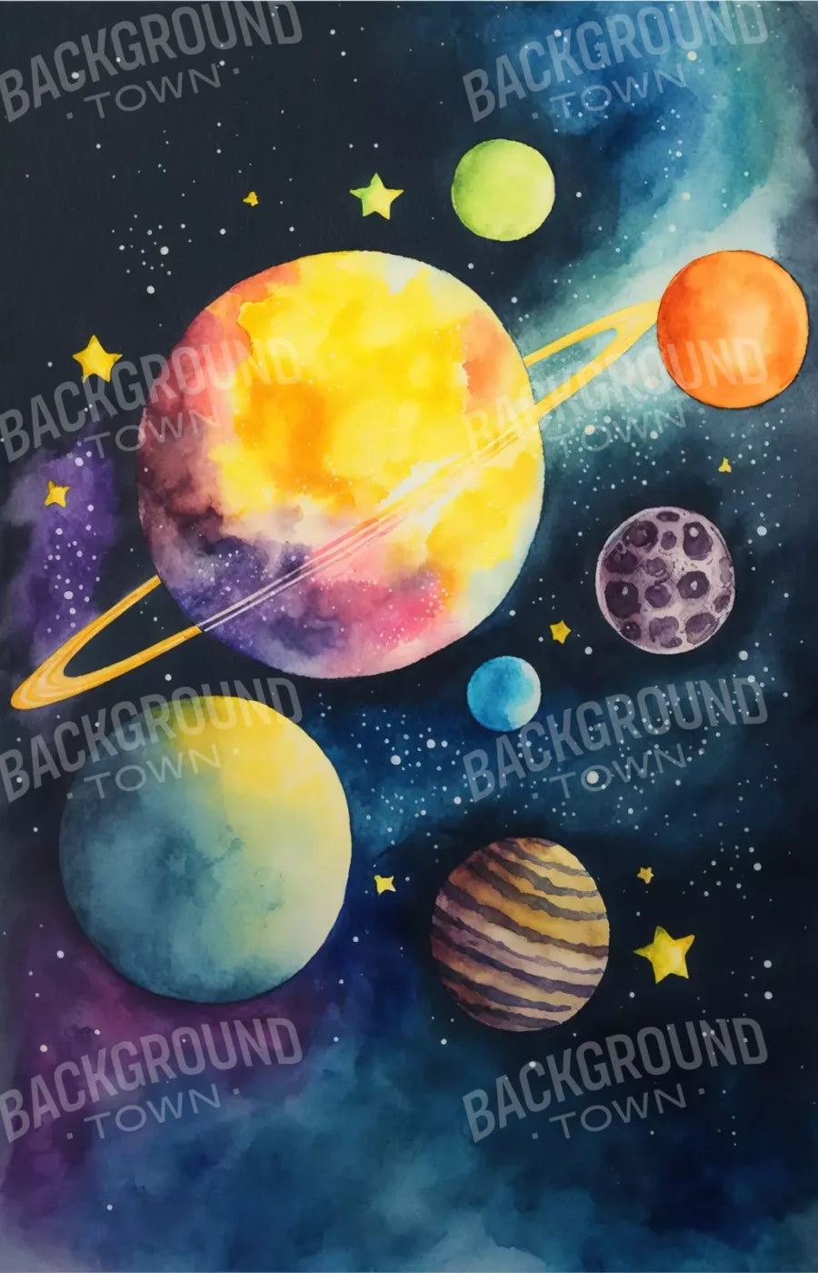 Over Space 9’X14’ Ultracloth (108 X 168 Inch) Backdrop