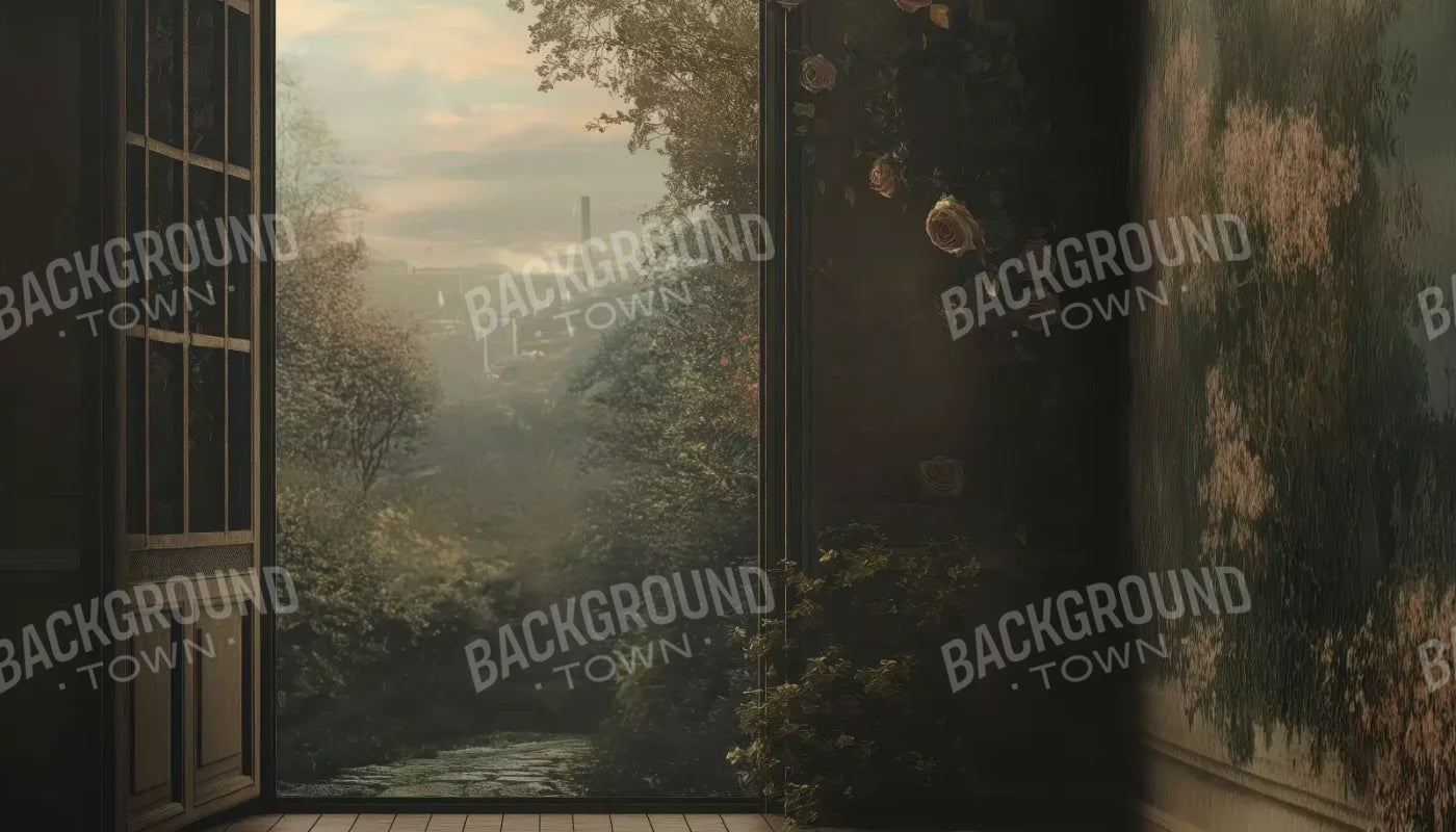Overlooking Abandoned Garden 14’X8’ Ultracloth (168 X 96 Inch) Backdrop