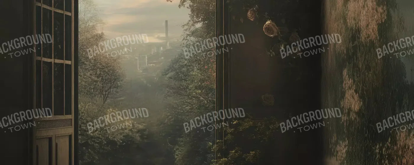 Overlooking Abandoned Garden 20’X8’ Ultracloth (240 X 96 Inch) Backdrop