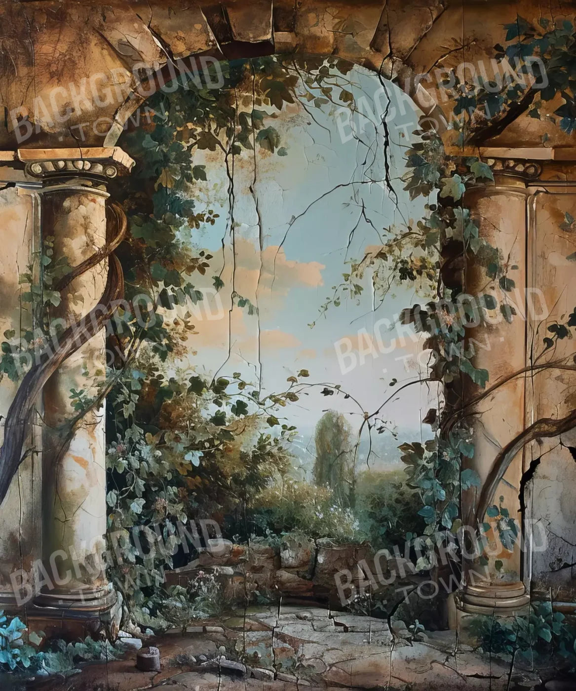 Brown Green  Backdrop for Photography