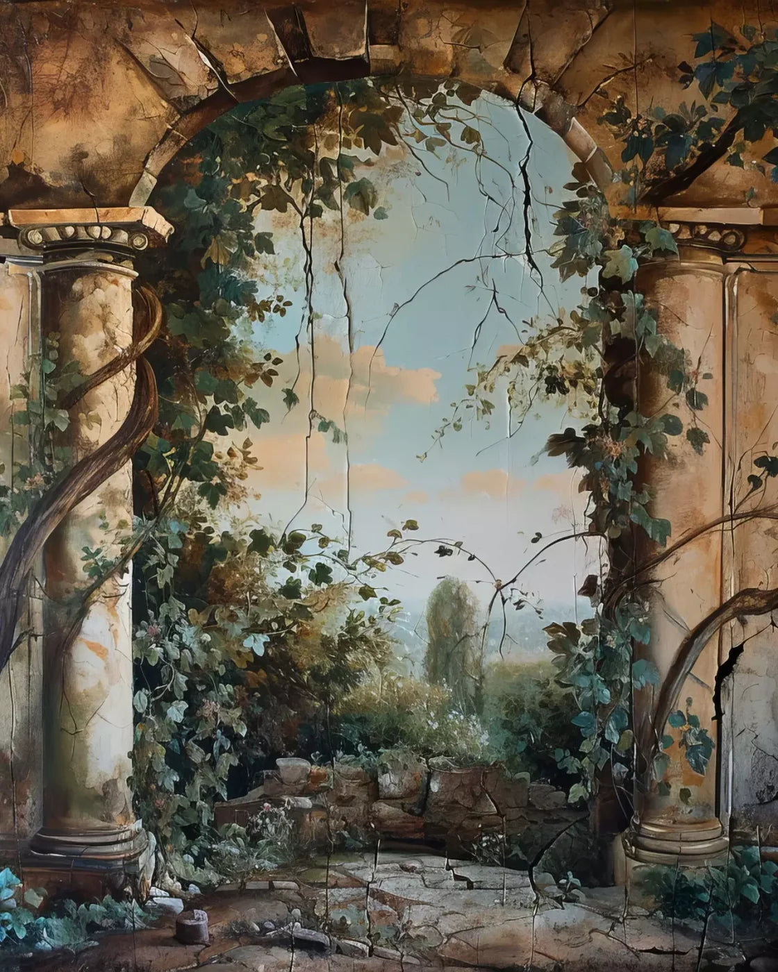 Overtaking Secret Garden 8’X10’ Fleece (96 X 120 Inch) Backdrop