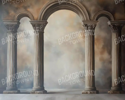 Painted Arch Pillars 10’X8’ Fleece (120 X 96 Inch) Backdrop