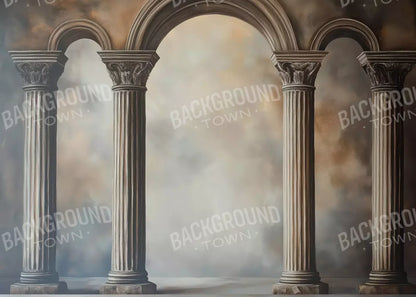 Painted Arch Pillars 7’X5’ Ultracloth (84 X 60 Inch) Backdrop