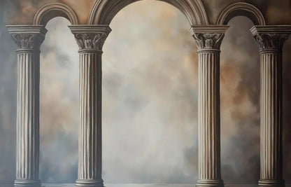 Painted Arch Pillars 14’X9’ Ultracloth (168 X 108 Inch) Backdrop