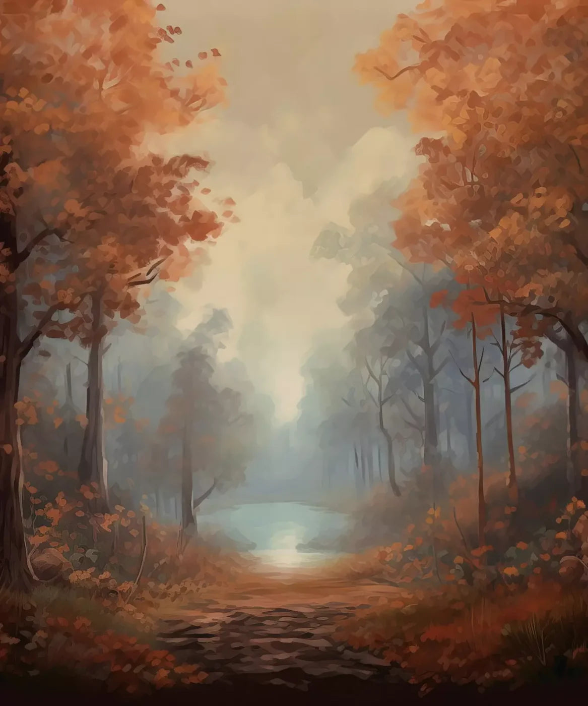 Painted Autumn Clearing 10’X12’ Ultracloth (120 X 144 Inch) Backdrop