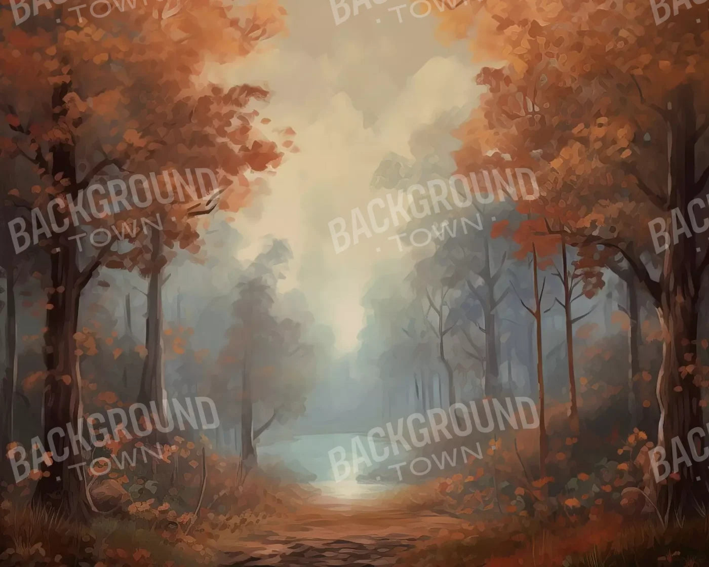 Painted Autumn Clearing 10’X8’ Fleece (120 X 96 Inch) Backdrop