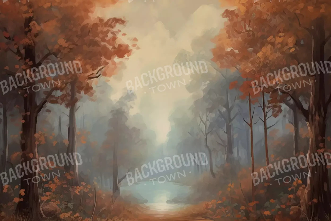 Painted Autumn Clearing 12’X8’ Ultracloth (144 X 96 Inch) Backdrop