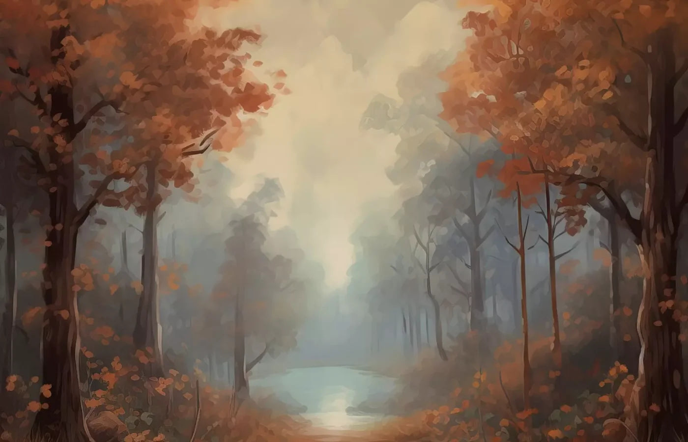 Painted Autumn Clearing 14’X9’ Ultracloth (168 X 108 Inch) Backdrop