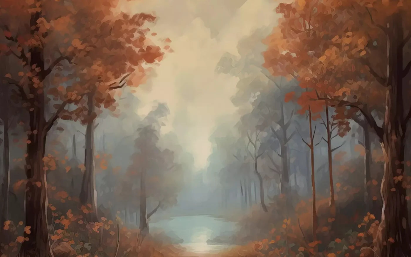 Painted Autumn Clearing 16’X10’ Ultracloth (192 X 120 Inch) Backdrop