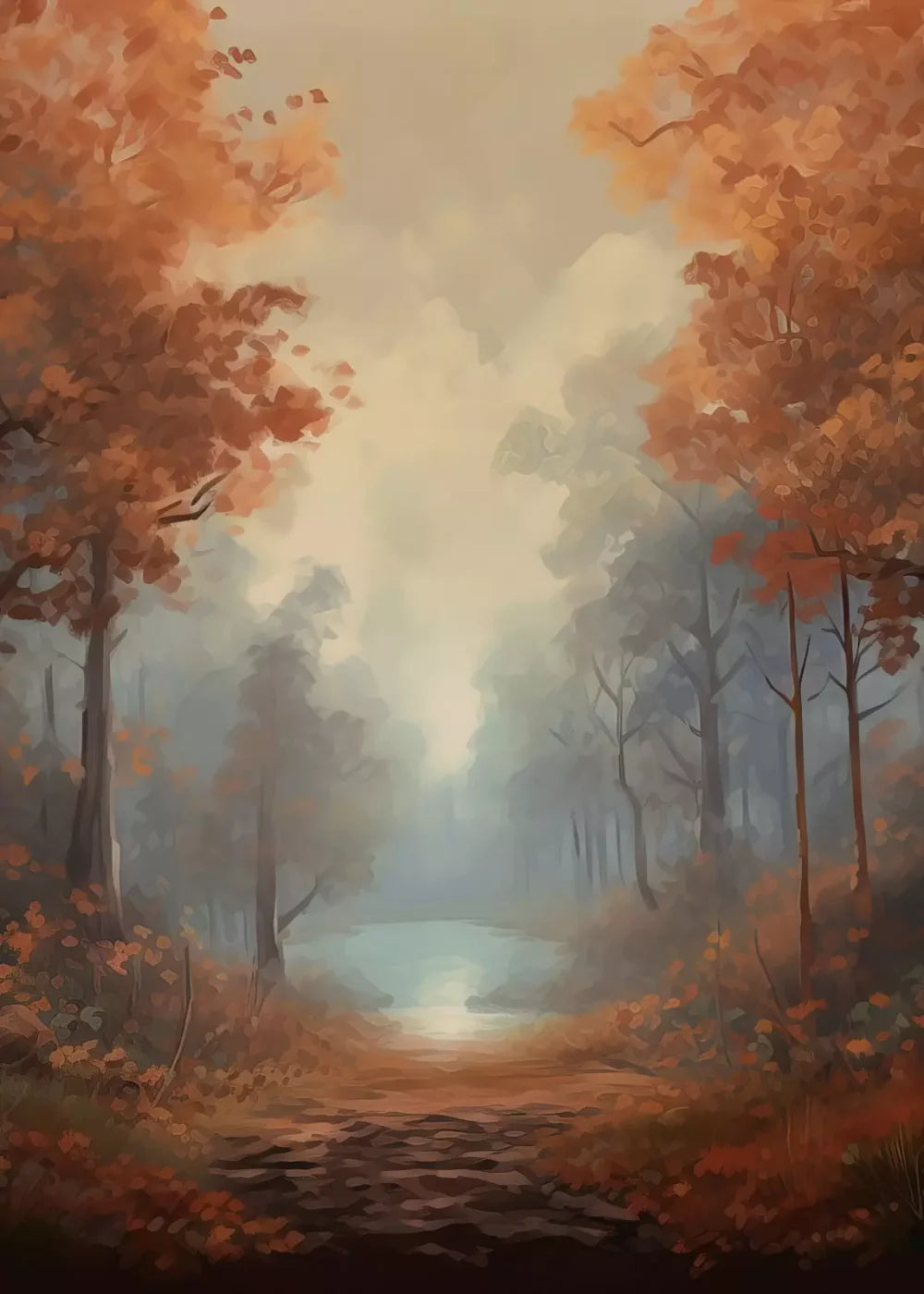 Painted Autumn Clearing 5’X7’ Ultracloth (60 X 84 Inch) Backdrop