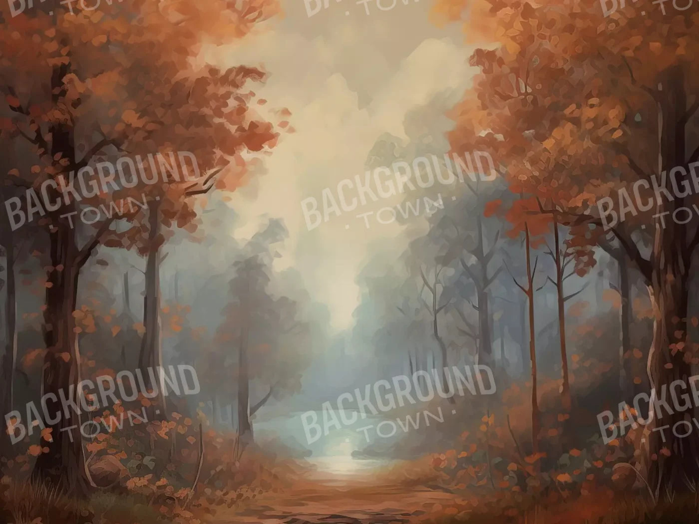 Painted Autumn Clearing 6’8X5’ Fleece (80 X 60 Inch) Backdrop