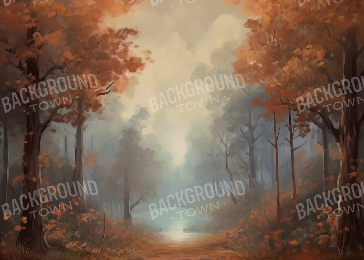 Painted Autumn Clearing 7’X5’ Ultracloth (84 X 60 Inch) Backdrop