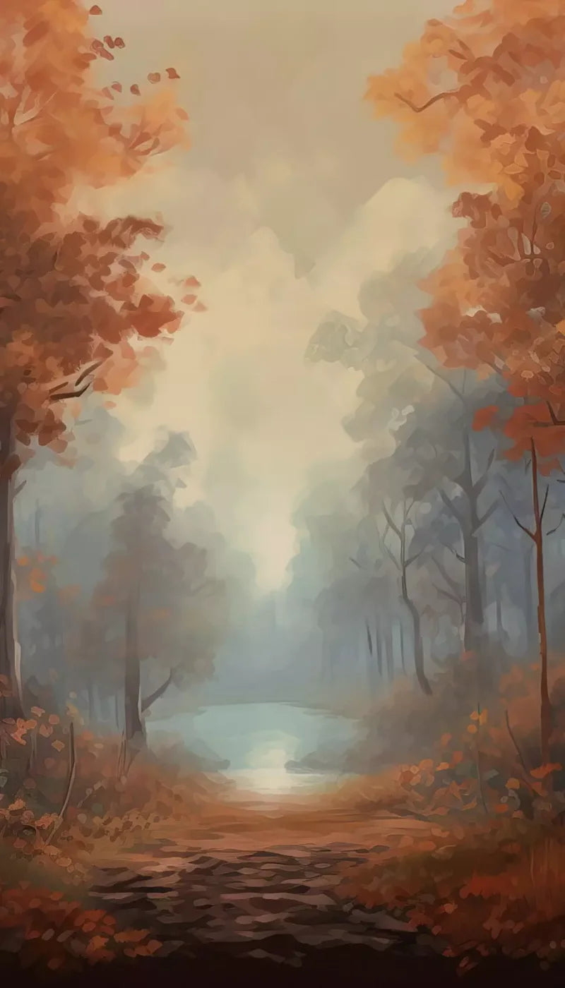 Painted Autumn Clearing 8’X14’ Ultracloth (96 X 168 Inch) Backdrop