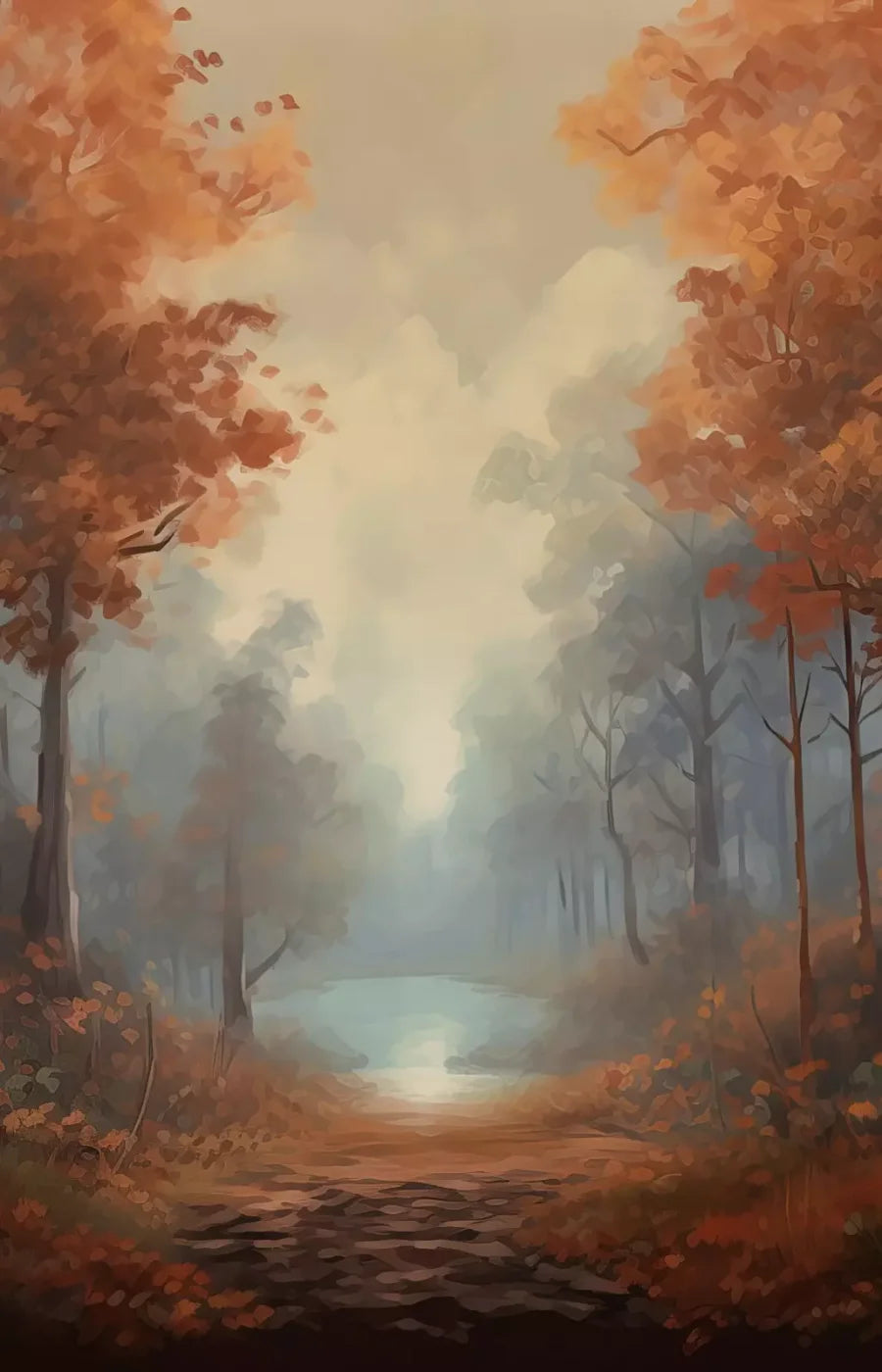 Painted Autumn Clearing 9’X14’ Ultracloth (108 X 168 Inch) Backdrop