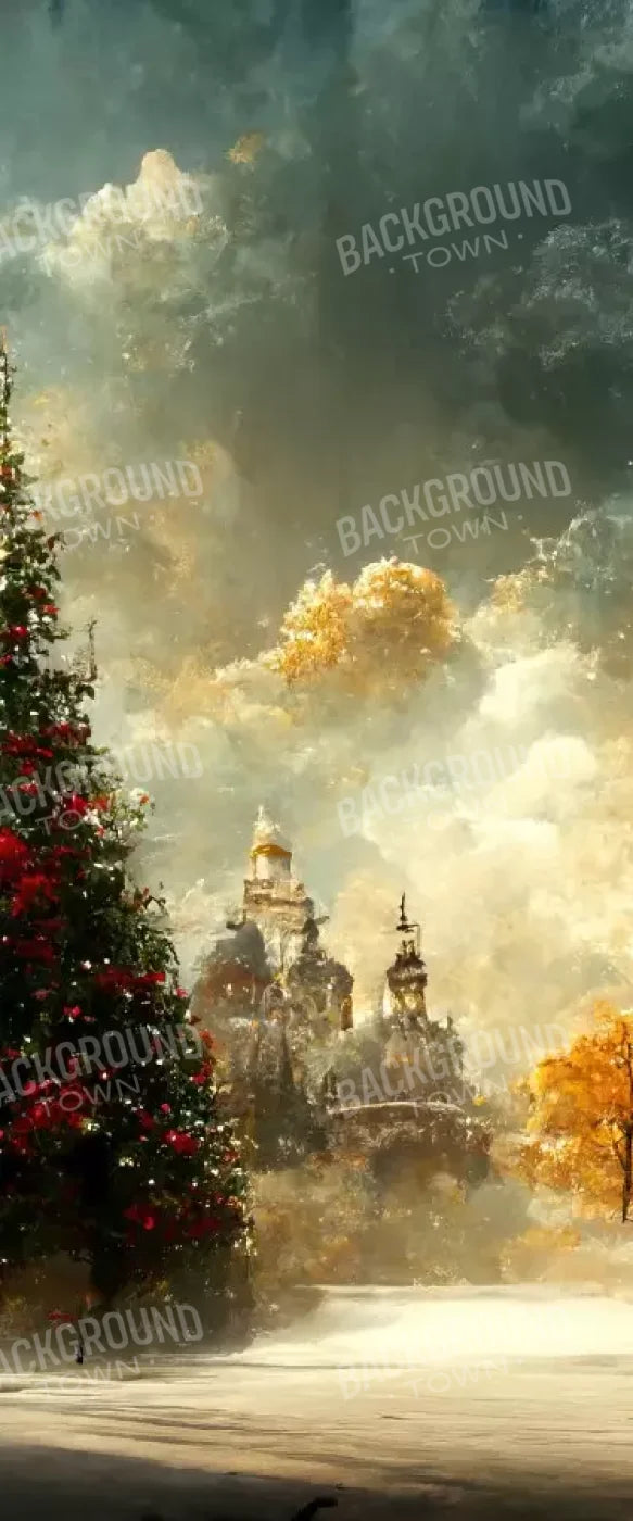 Painted Christmas Town 5’X12’ Ultracloth For Westcott X-Drop (60 X 144 Inch) Backdrop